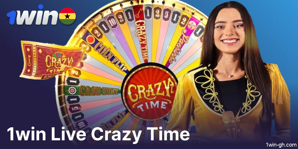 Live Crazy Time game available on 1win Ghana