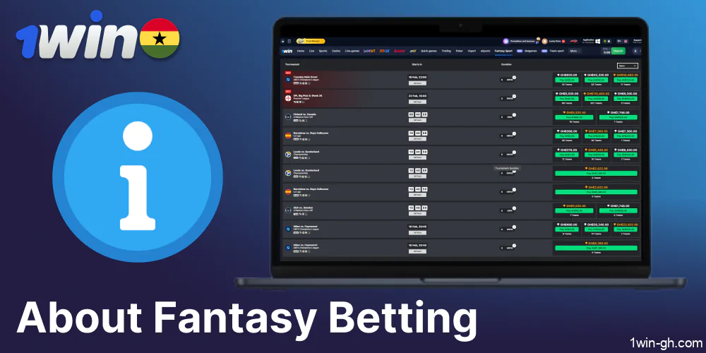 Information about 1win fantasy sports betting for players from Ghana