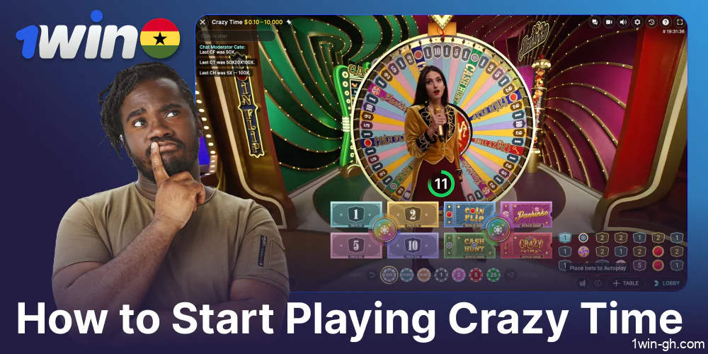 Guide on playing Crazy Time live on 1win for players from Ghana